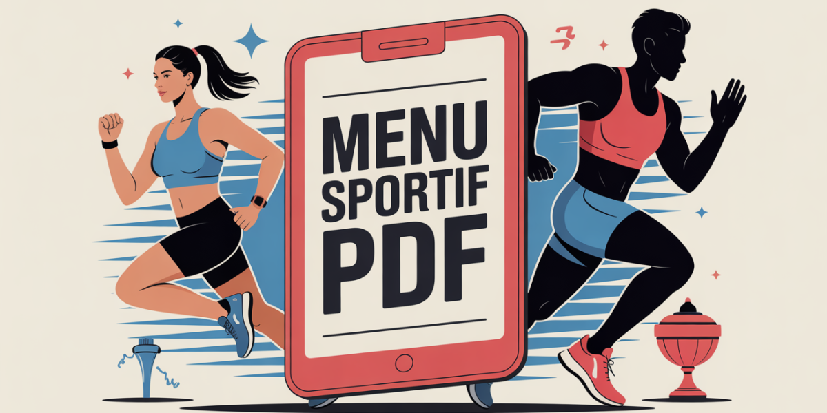 menu sportif pdf illustration silhouettes sportives