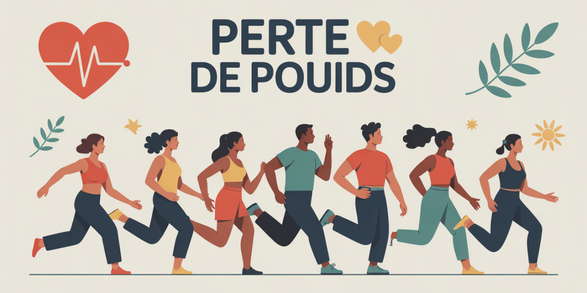 illustration perte de poids silhouettes vitalite