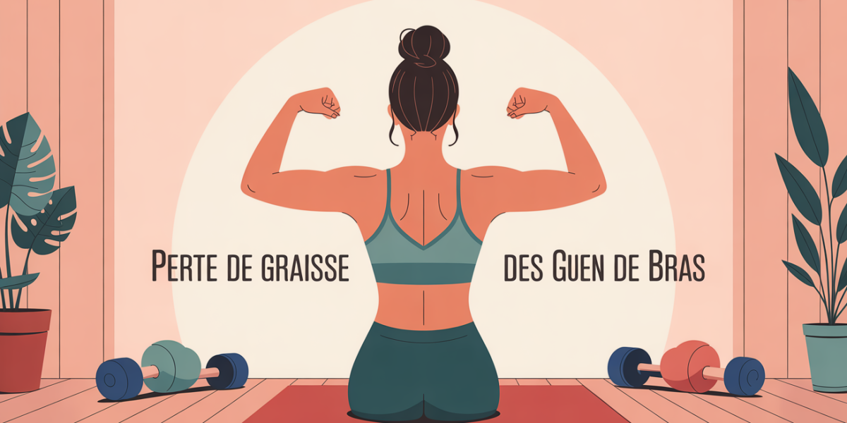 Illustration femme bras levés perte graisse bras