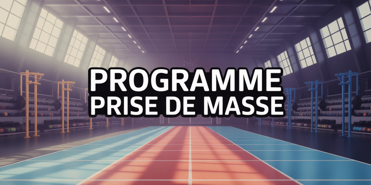 illustration salle de sport programme prise de masse musculation