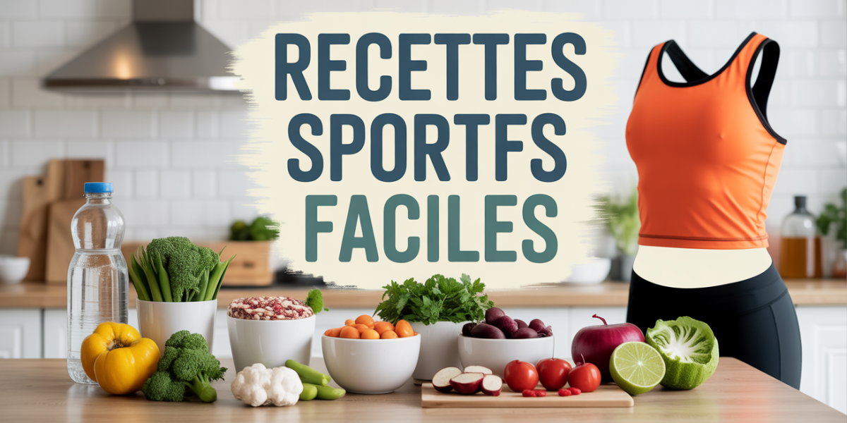 table avec recettes sportifs faciles et nutrition sportive