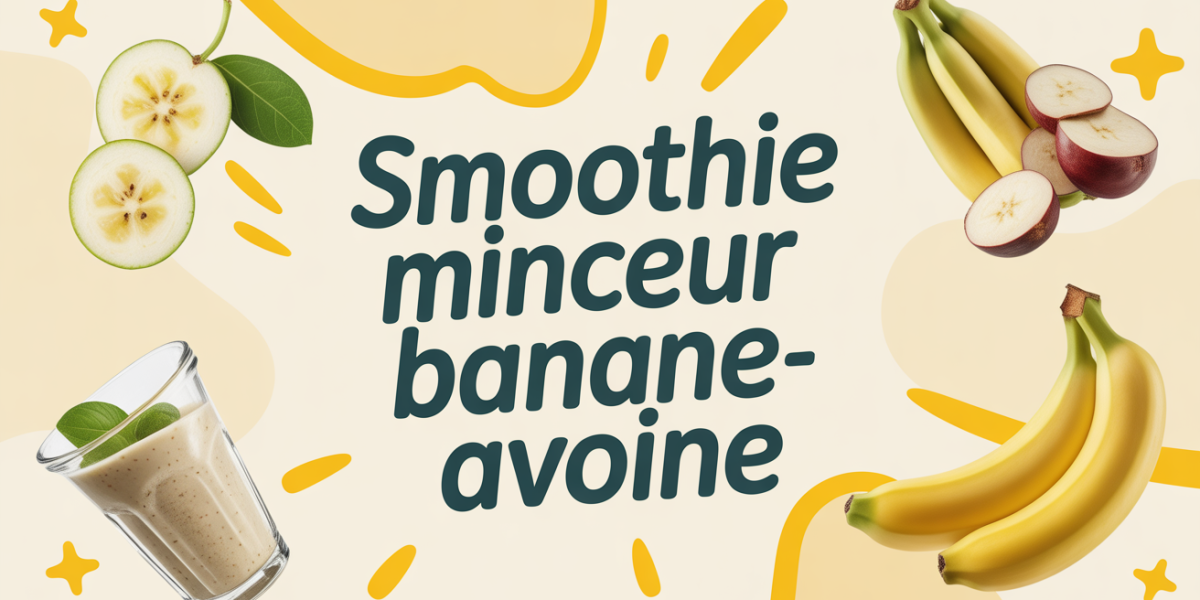 smoothie banane flocons d avoine minceur sur fond cuisine moderne