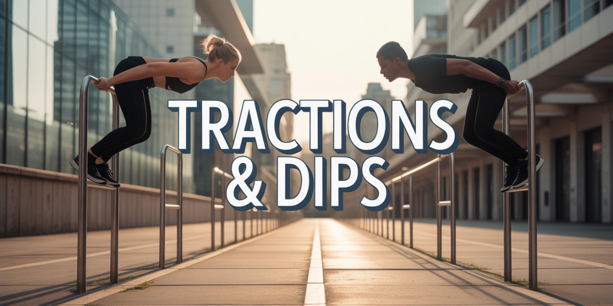 Illustration tractions dips en extérieur urbain